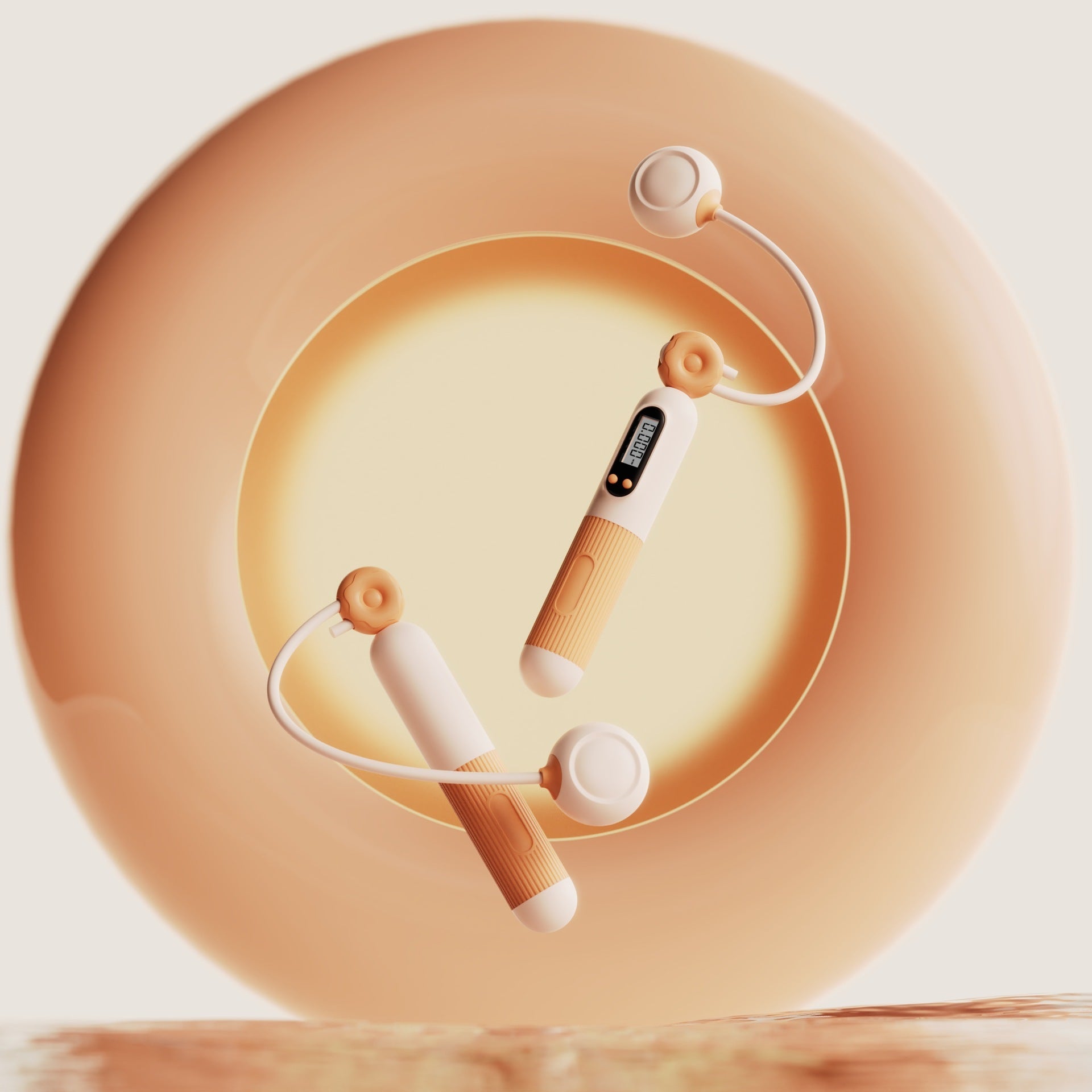 Ropeless Jump Rope With Counter Fitness Weighted