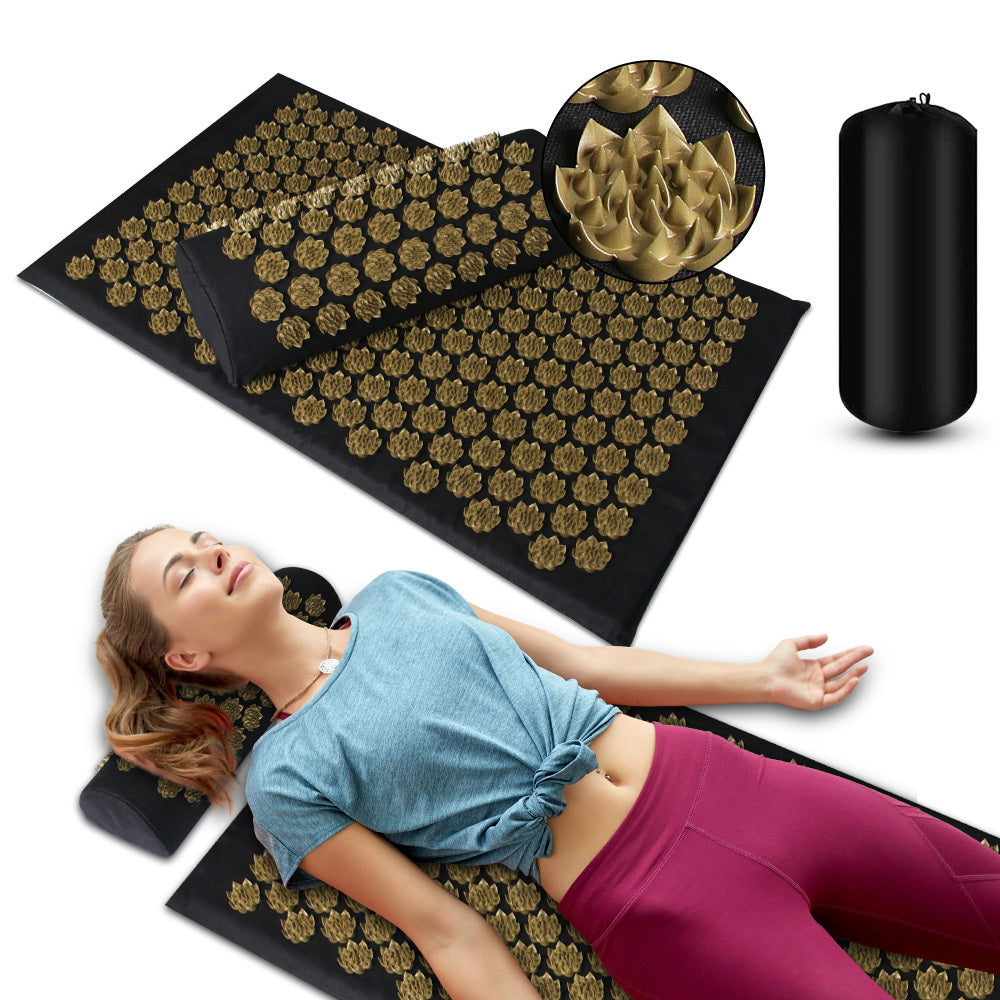 Yoga Mat with Needle Set Neck Foot Massag