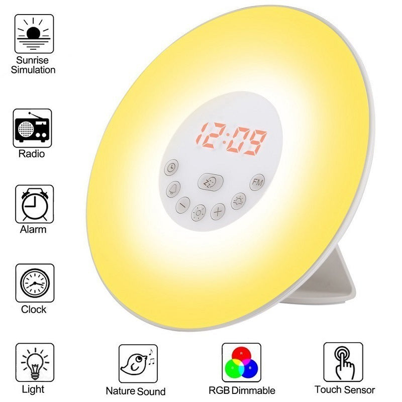 Sunrise Wake Up Clock FM Radio With Light