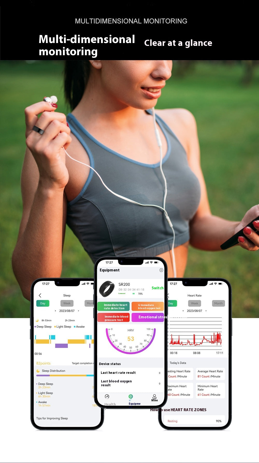 Smart Ring for Men Women