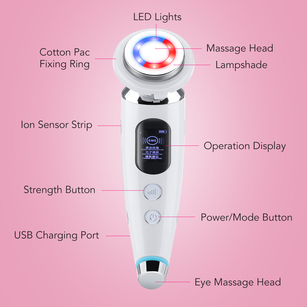 PASTSKY 7 in 1 Face Lift Machine Facial Massager 